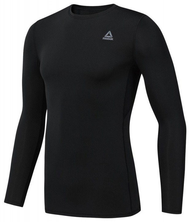reebok wor compression long sleeve solid black reebok wor compression long sleeve solid black