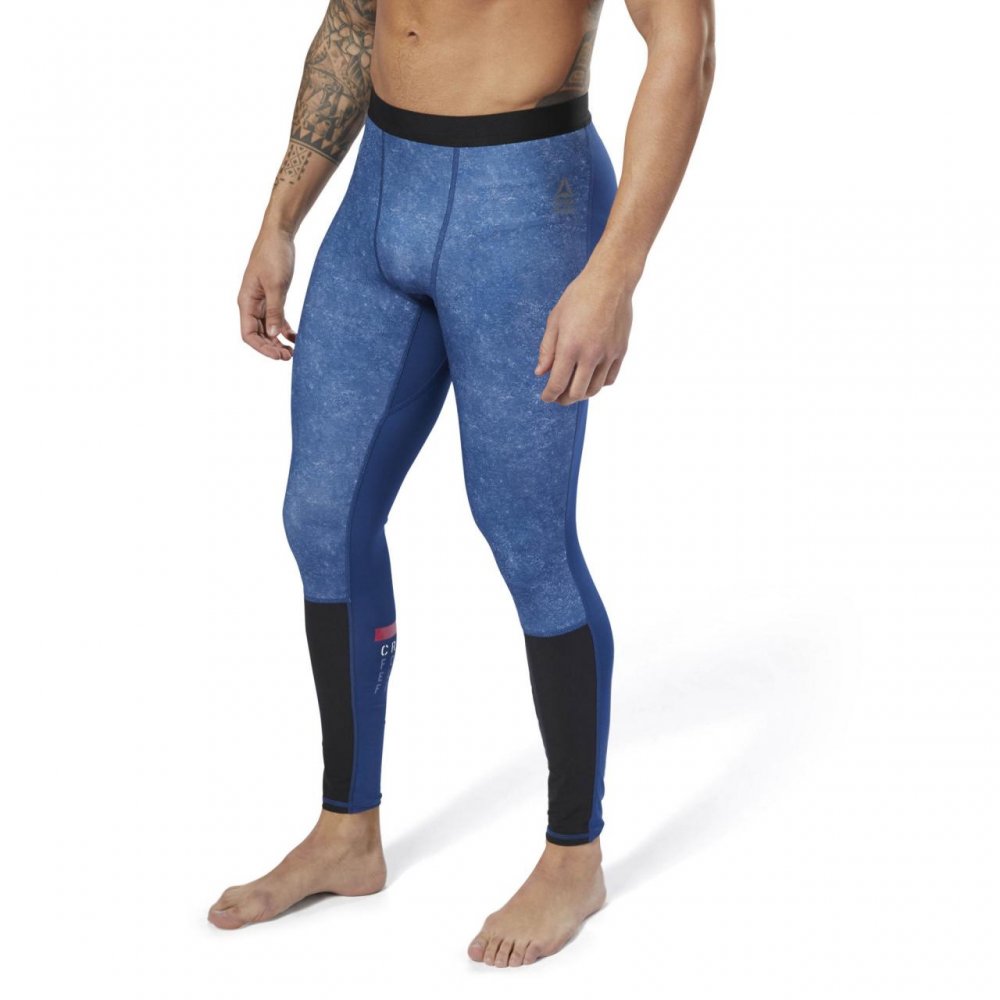 legginsy reebok rc compression tight blu/bk legginsy reebok rc compression tight blu/bk