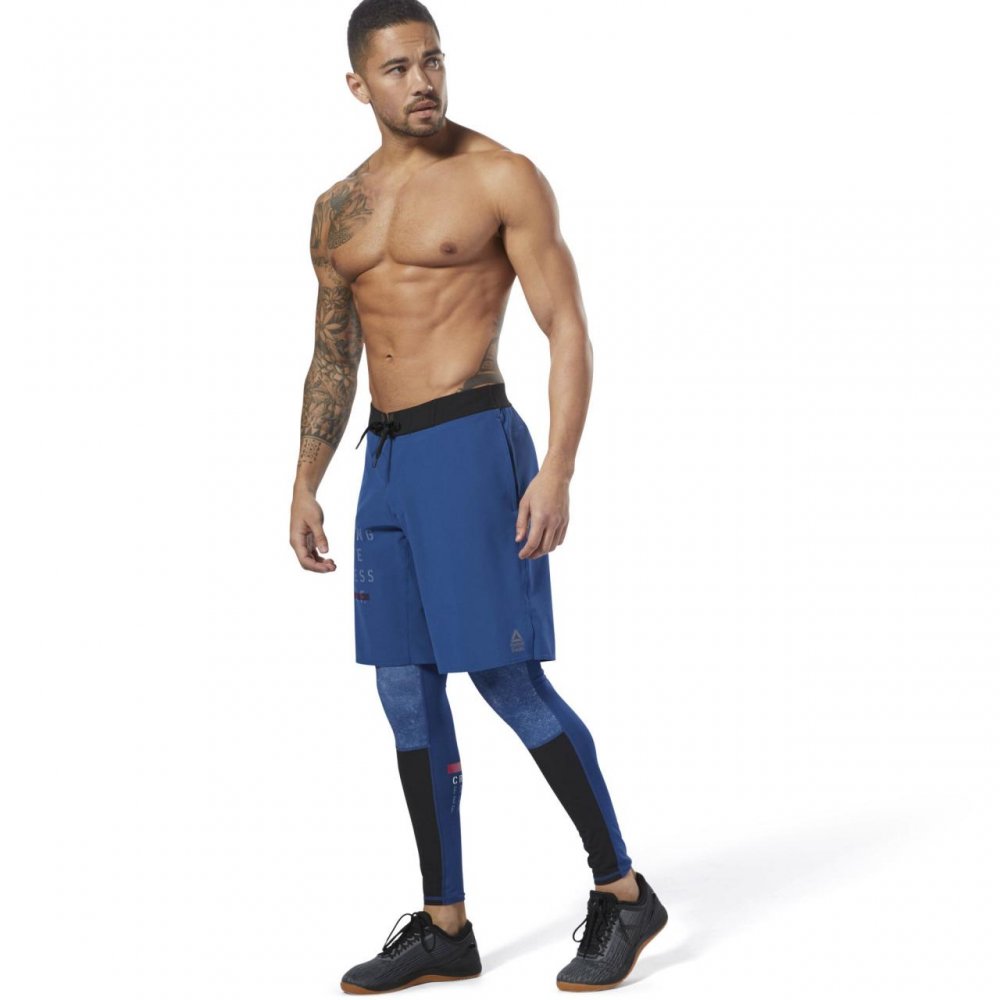 legginsy reebok rc compression tight blu/bk legginsy reebok rc compression tight blu/bk