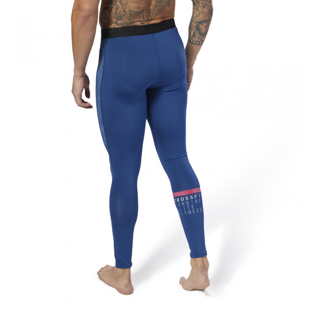 legginsy reebok rc compression tight blu/bk legginsy reebok rc compression tight blu/bk