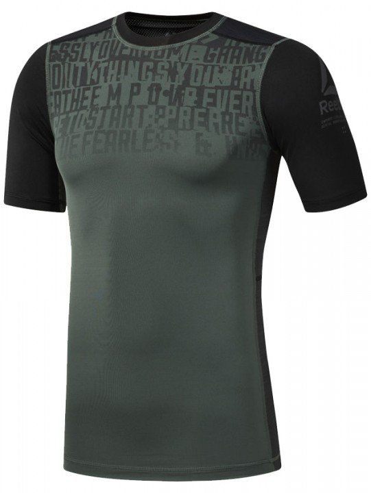 reebok activechill graphic compresion tee chill green reebok activechill graphic compresion tee chill green