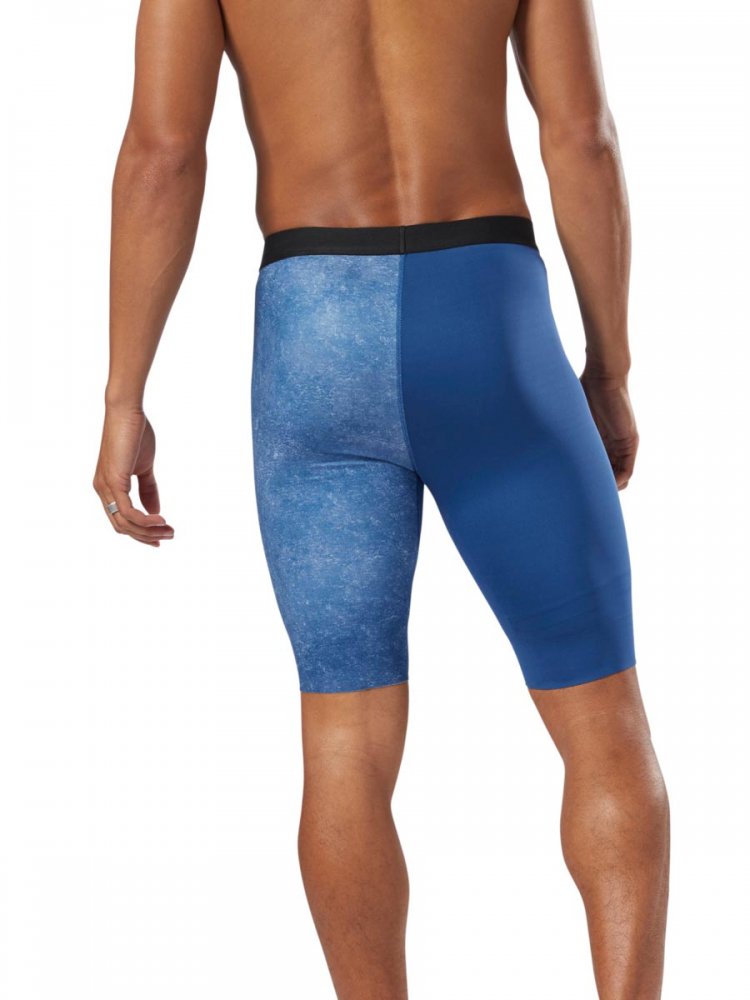 spodenki reebok m rc compression short blu/b spodenki reebok m rc compression short blu/b