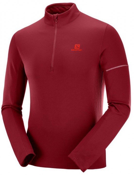 salomon agile half zip biking red salomon agile half zip biking red