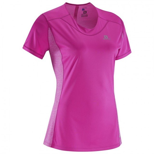 salomon agile short sleeve tee rose salomon agile short sleeve tee rose
