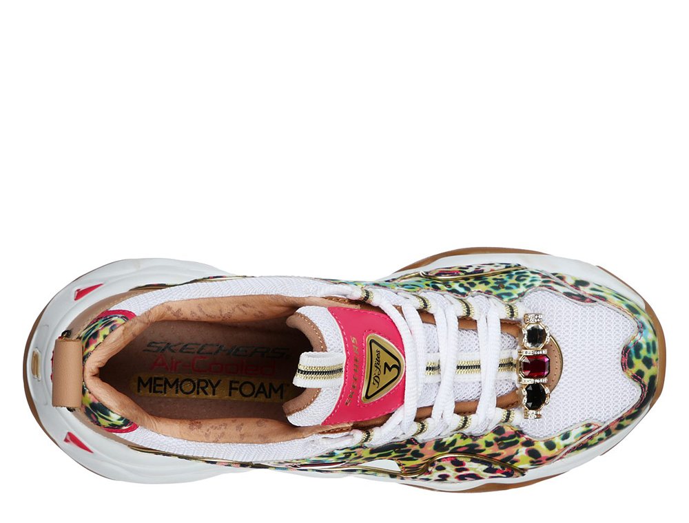 skechers d'lites 3 premium heritage cheetah queen damskie białe(149109-wmlt) skechers d'lites 3 premium heritage cheetah queen damskie białe(149109-wmlt)