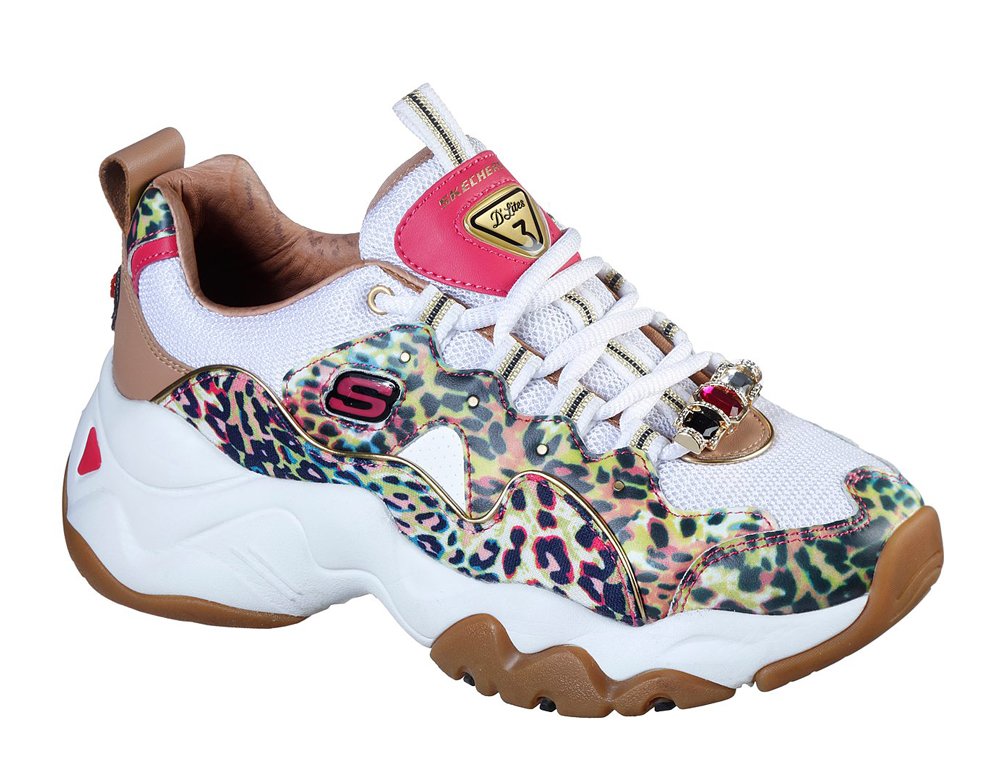 skechers d'lites 3 premium heritage cheetah queen damskie białe(149109-wmlt) skechers d'lites 3 premium heritage cheetah queen damskie białe(149109-wmlt)