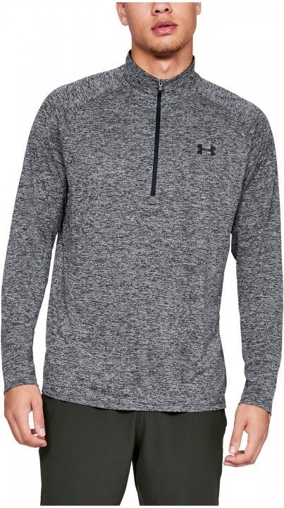 under armour ua tech 1/2 zip 2.0 black / gray under armour ua tech 1/2 zip 2.0 black / gray