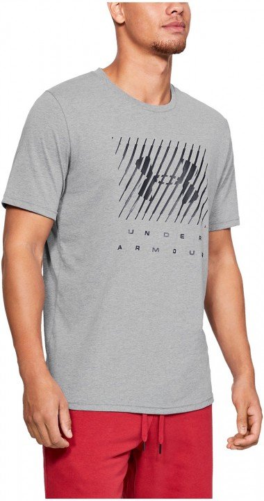 under armour ua branded big logo short sleeve grey under armour ua branded big logo short sleeve grey