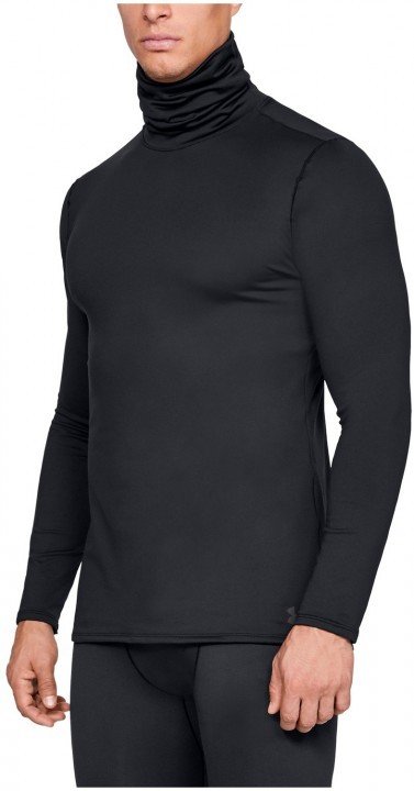 under armour fitted coldgear funnel neck black under armour fitted coldgear funnel neck black
