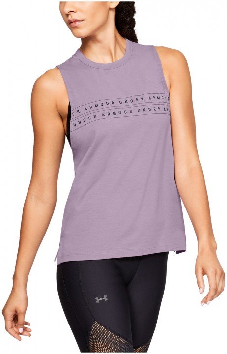 under armour graphic woman muscle tank pink under armour graphic woman muscle tank pink