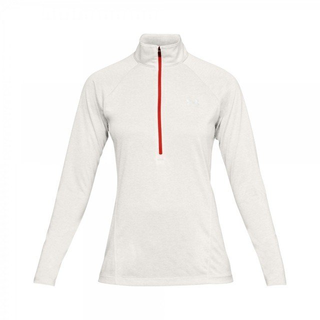 under armour tech 1/2 zip twist white red under armour tech 1/2 zip twist white red