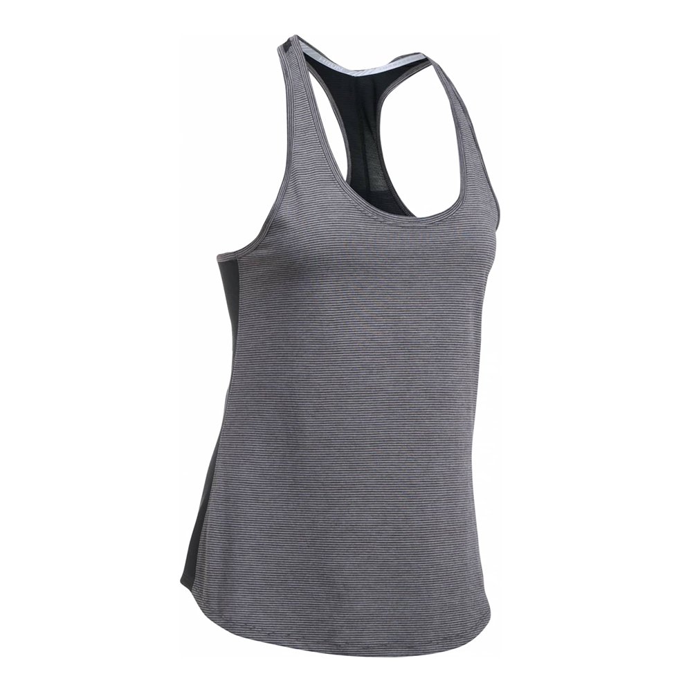 under armour threadborne run mesh tank damska szara under armour threadborne run mesh tank damska szara