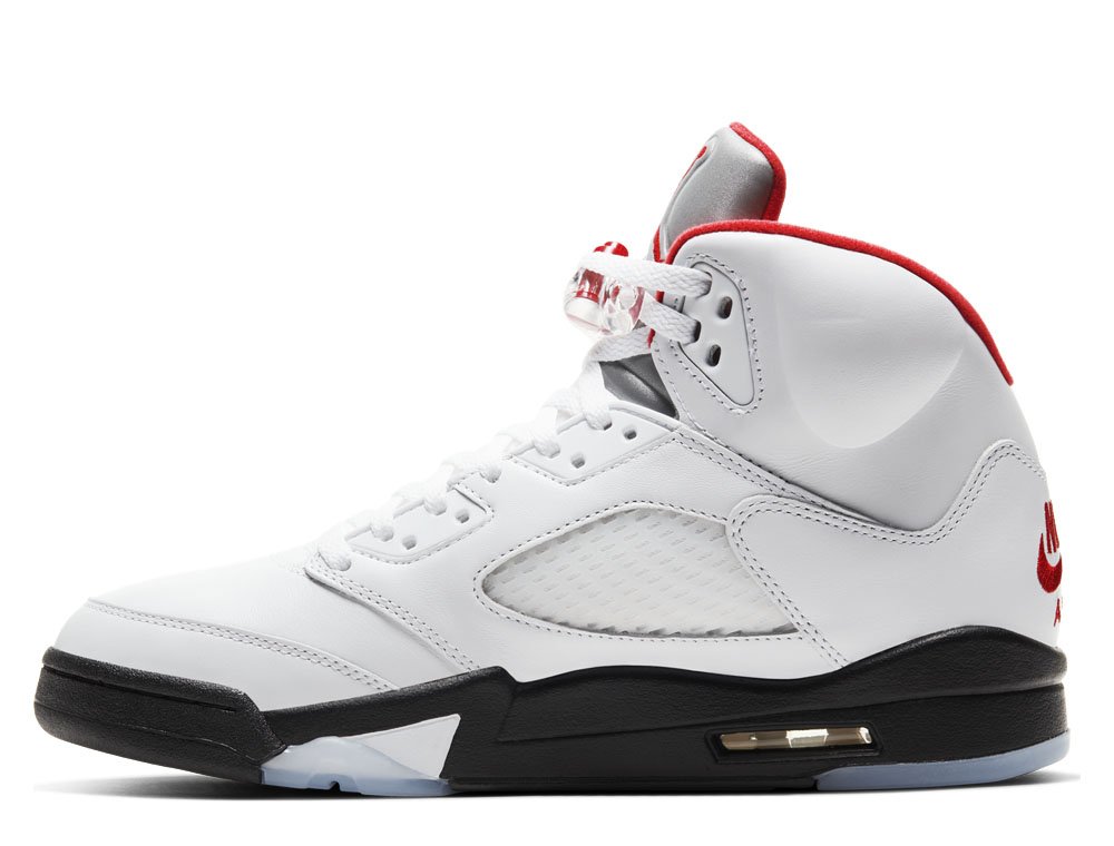 air jordan 5 retro "fire red" męskie białe (da1911-102) air jordan 5 retro "fire red" męskie białe (da1911-102)