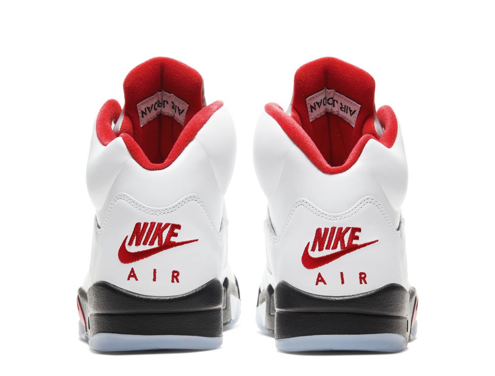 air jordan 5 retro "fire red" męskie białe (da1911-102) air jordan 5 retro "fire red" męskie białe (da1911-102)