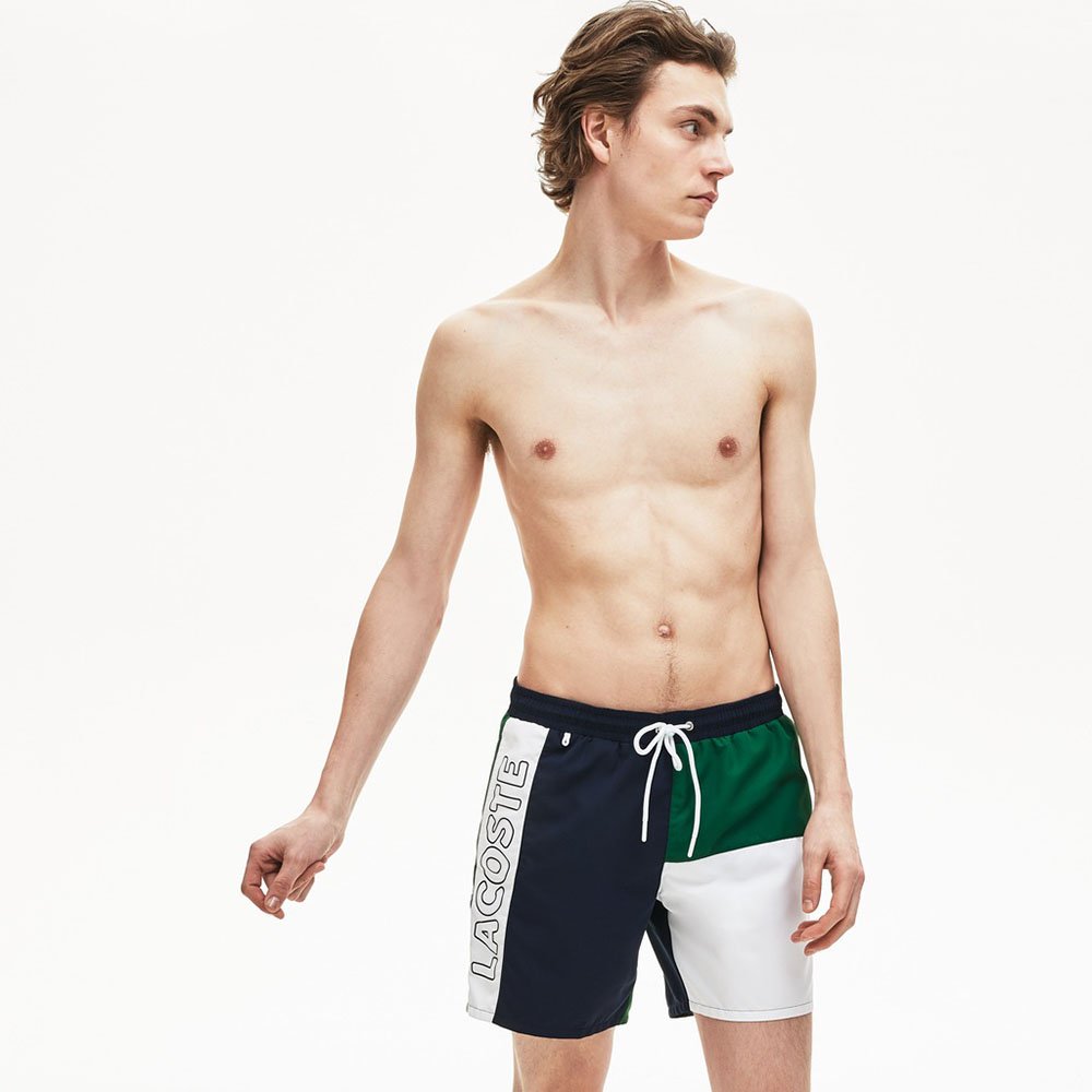 lacoste colourblocked swim shorts (mh6276-a41) lacoste colourblocked swim shorts (mh6276-a41)