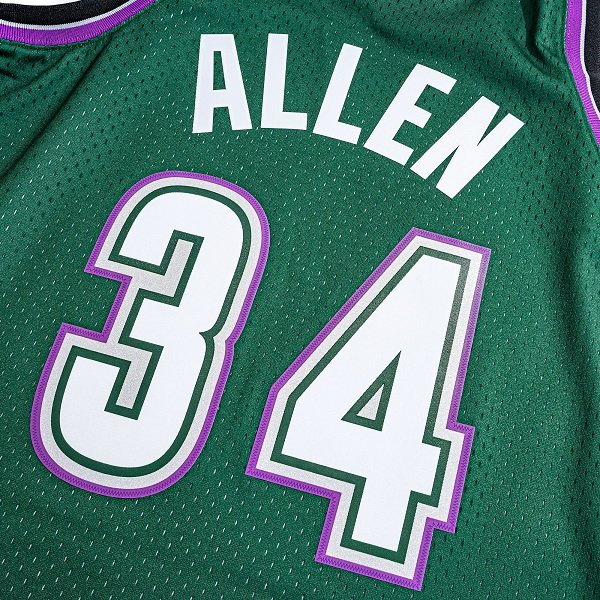 希少 公式 adidas NBA BUCKS レイアレン ユニフォーム 34番 Adidas RAY ALLEN No. 34 MILWAUKEE BUCKS (Size LG) Basketball