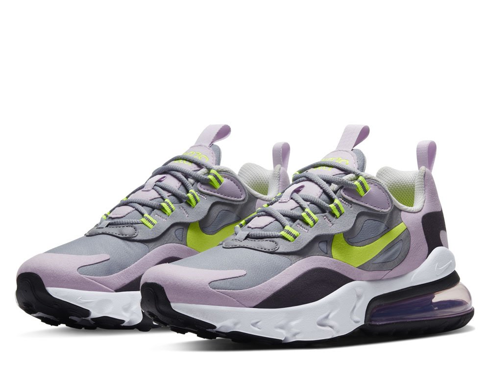 nike air max 270 react (gs) młodzieżowe szaro-różowe (bq0103-010) nike air max 270 react (gs) młodzieżowe szaro-różowe (bq0103-010)