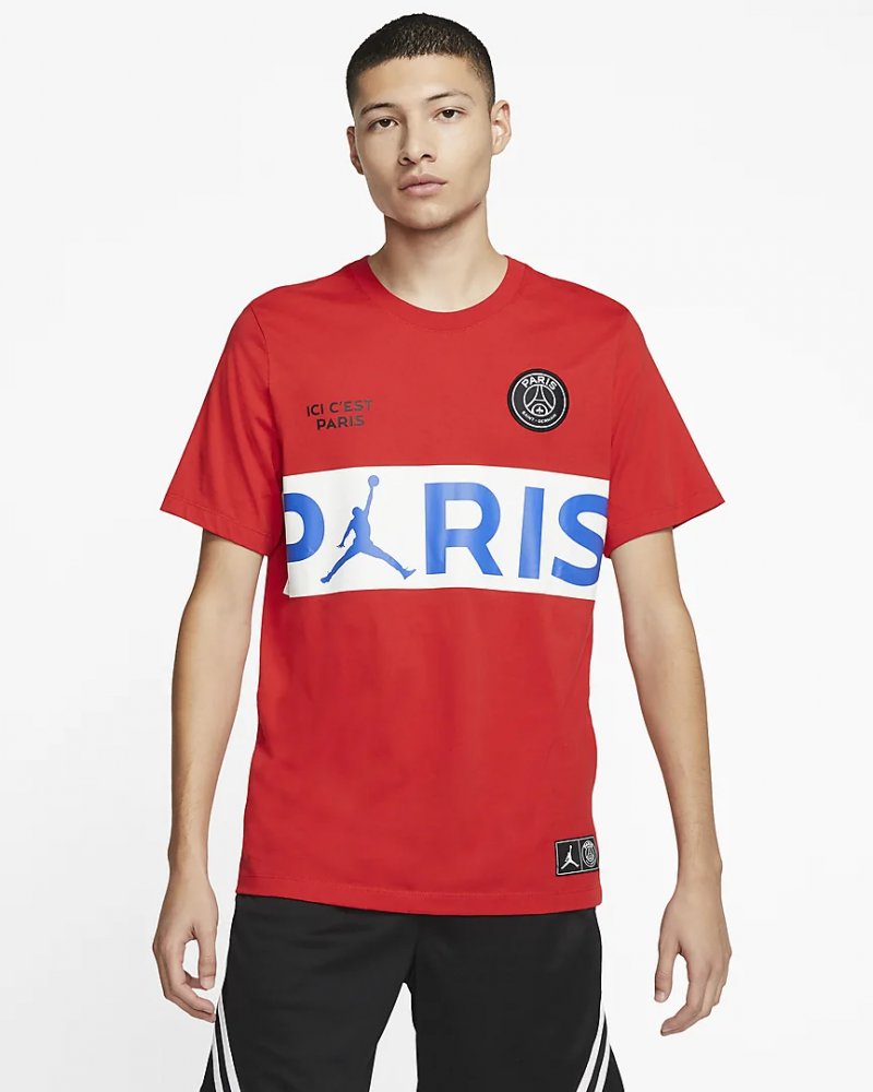 Jordan x Paris Saint-Germain Tee (BQ8389-657) | BQ8389-657 ...