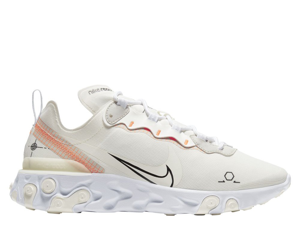 Buty Męskie Nike React Element 55 Kremowe | WorldBox [CU3009 BUTY MĘSKIE NIKE REACT ELEMENT 55 BIAŁE CU3009 100 | sklep