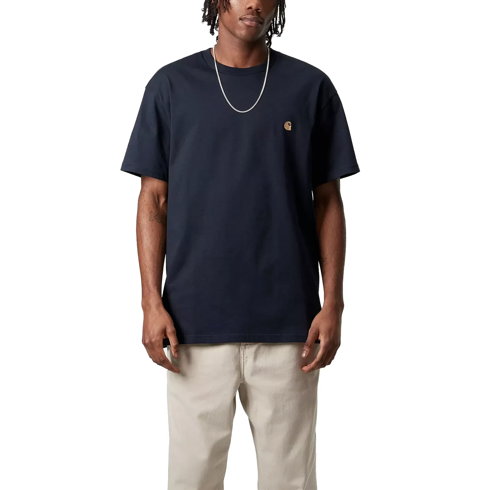 Tシャツ・カットソー CARHARTT WIP Men T-shirt Navy I026391 00HXX Carhartt WIP Chase Men's T-Shirt Blue I026391-00HXX