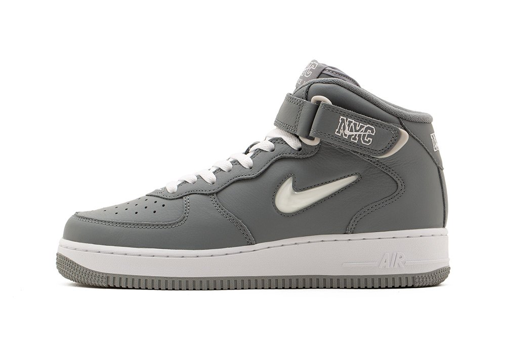 Size 10 - Nike Air Force 1 Mid Jewel QS NYC - Cool Gray 2021