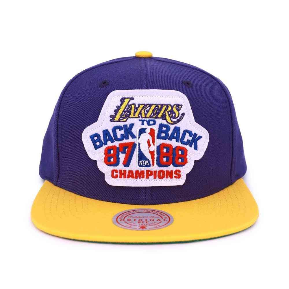 Caps Mitchell & Ness NBA Lakers B2B Snapback Hwc Los Angeles Lakers Purple/  Yellow