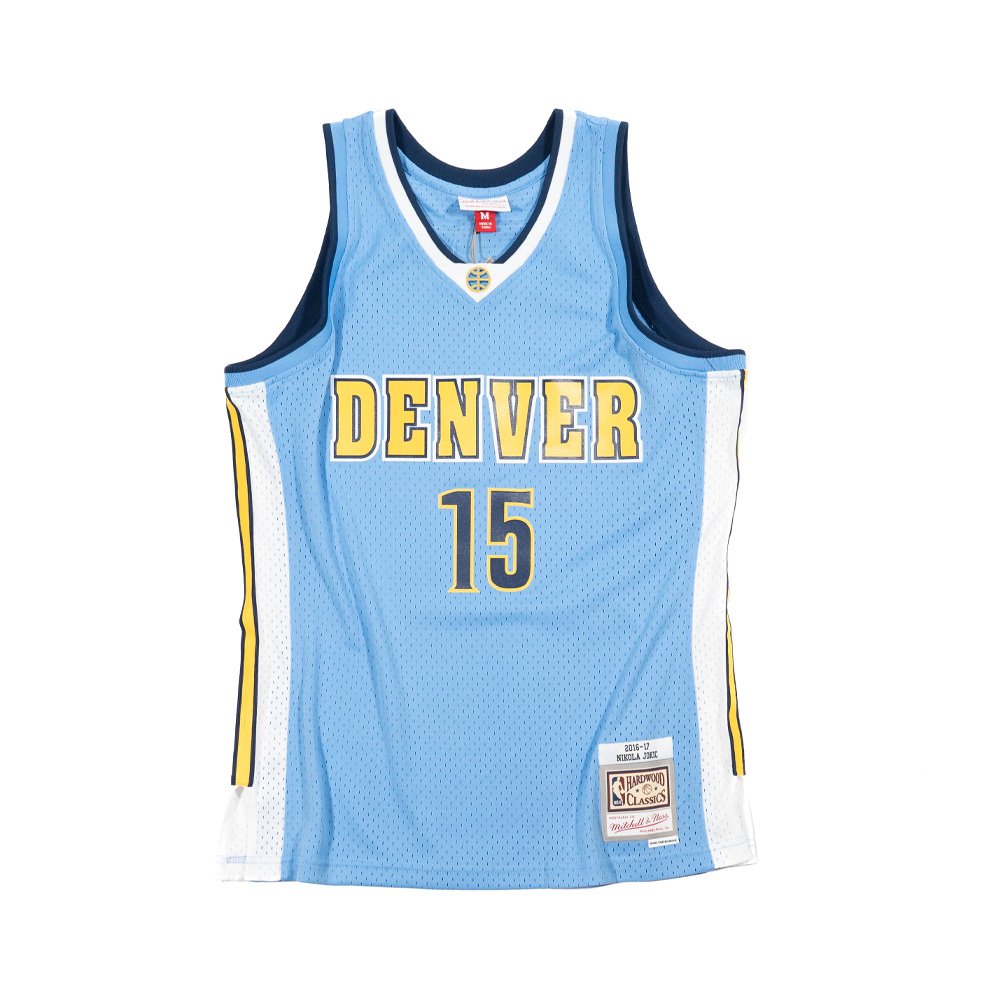 Mitchell & Ness Road Jersey Denver Nuggets Columbia Blue