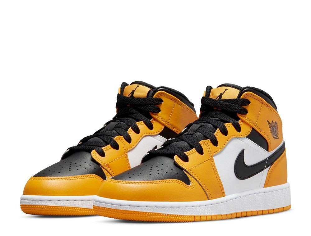 Jordan 1 Mid Taxi GS Shoes Yellow [554725-701] - skstore.eu