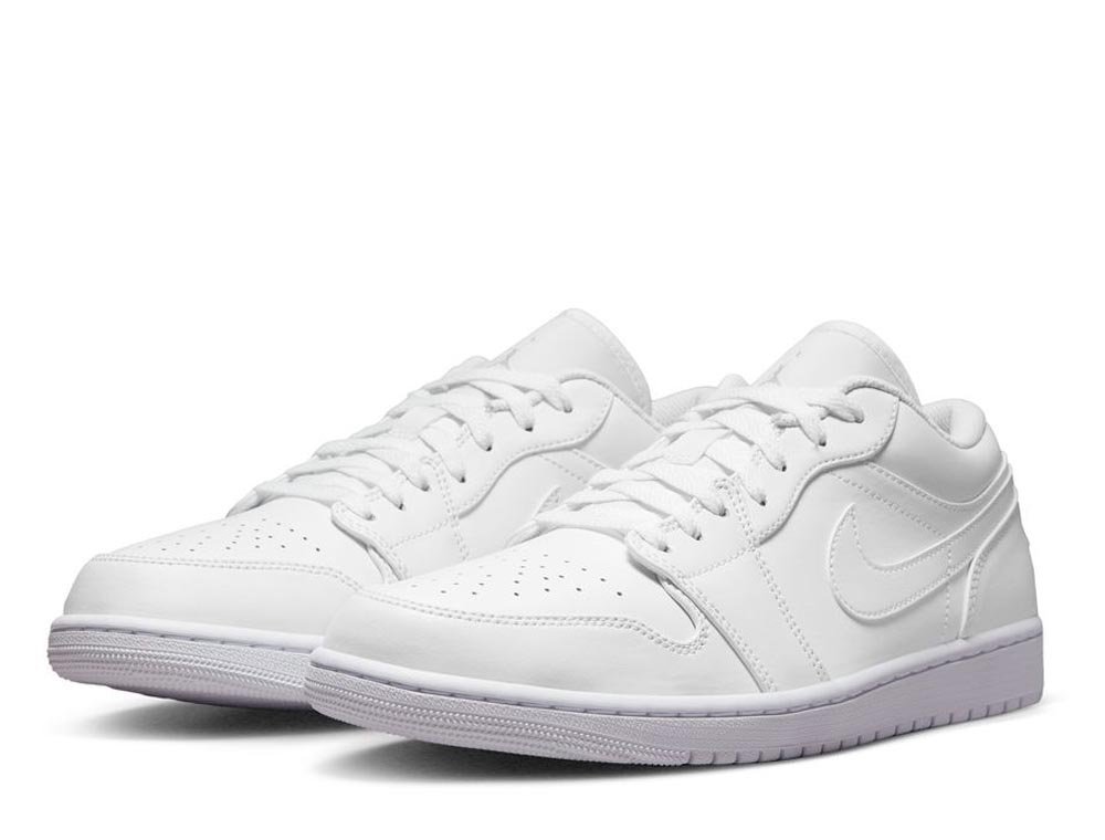 公式正規品!★JORDAN 1 LOW TRIPLE WHITE TUMBLED LEATHER Air Jordan 1 Low 'Triple White' [553558-136] - skstore.eu