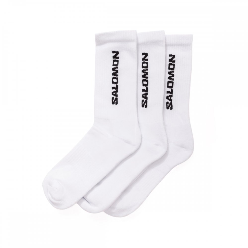 タイツ・ソックス Salomon FW25 (LC2086000 WHITE WHITE) Accessories Salomon Everyday Crew 3-Pack 'White' (LC2086000