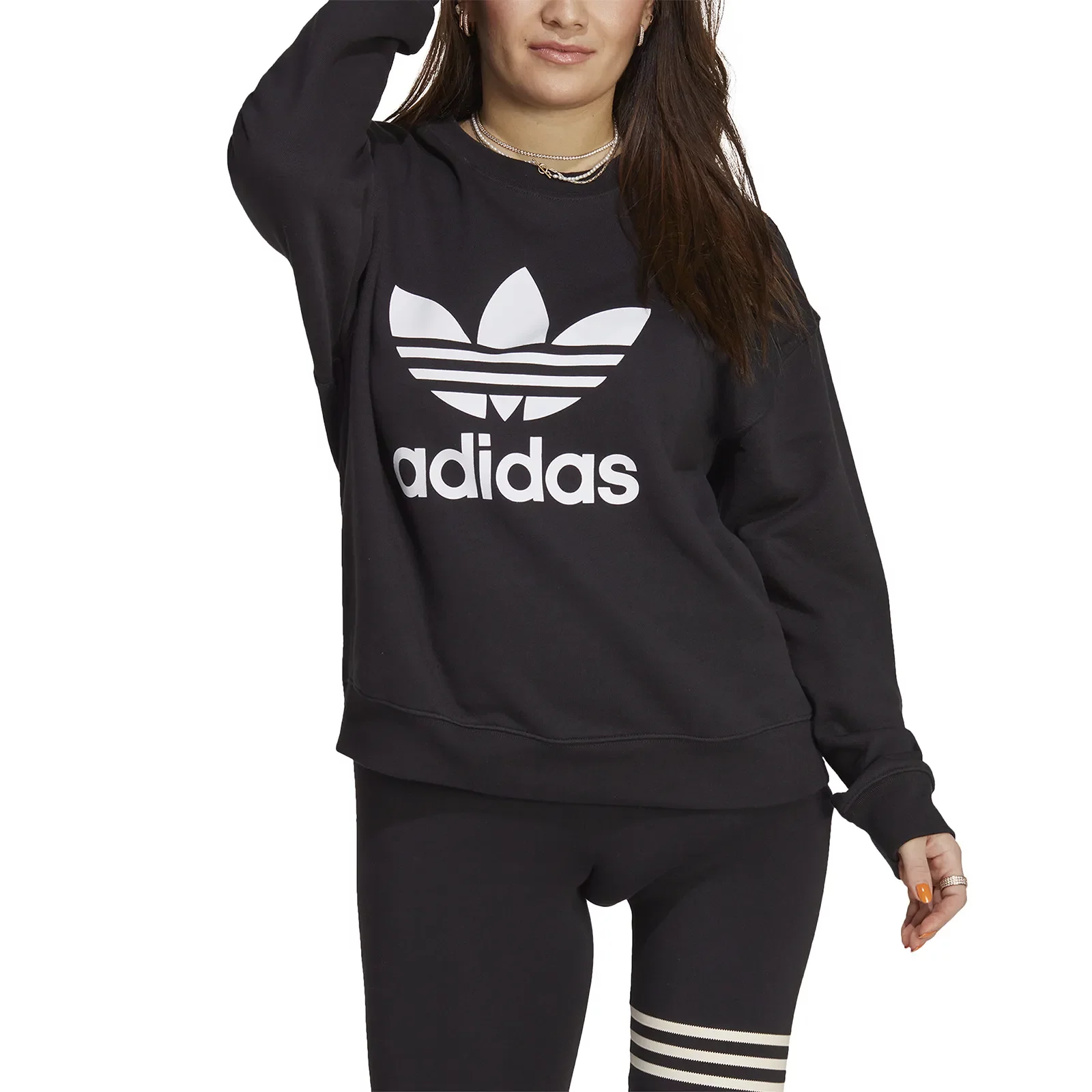 Sweatshirts adidas Trefoil Crew Sweatshirt W 'Black' (IB7431
