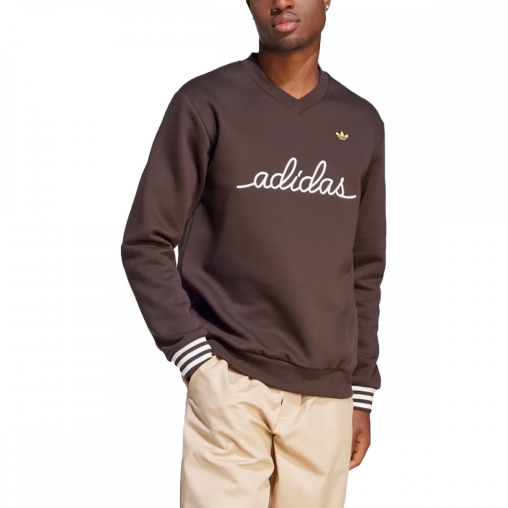 Sweatshirts adidas Nice Embroidered Sweat 'Dark Brown' (IR7594) | WSS