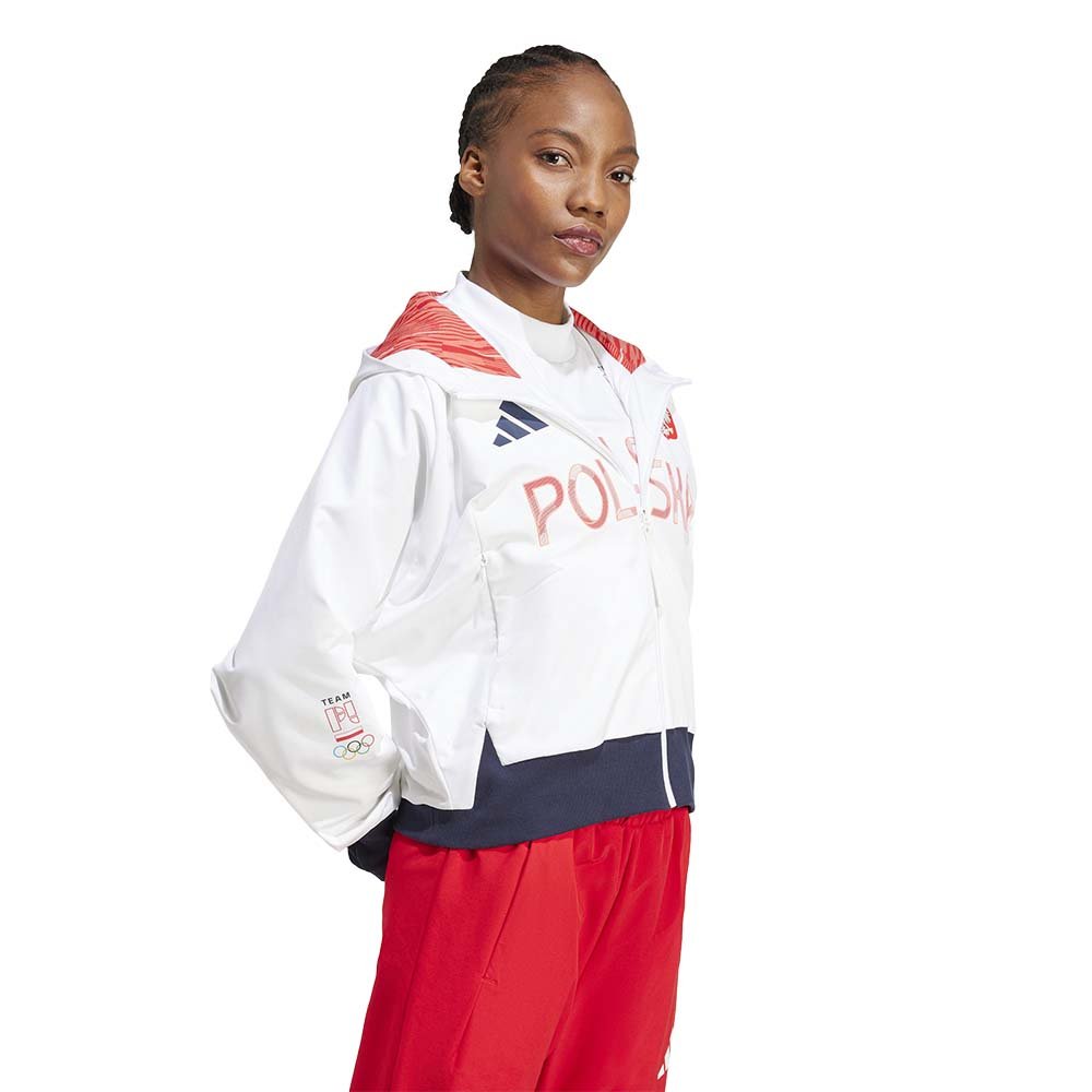 Bluza adidas Poland Z.N.E. Podium Full-Zip Biała [JF6671