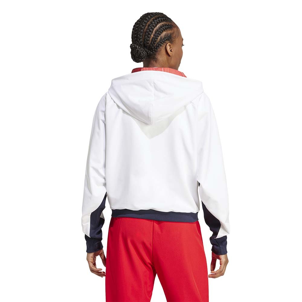 RUNSEOKJIN_EP.TOUR US ジップアップフーディー M adidas Poland ZNE Podium Full-Zip sweatshirt, White [JF6671