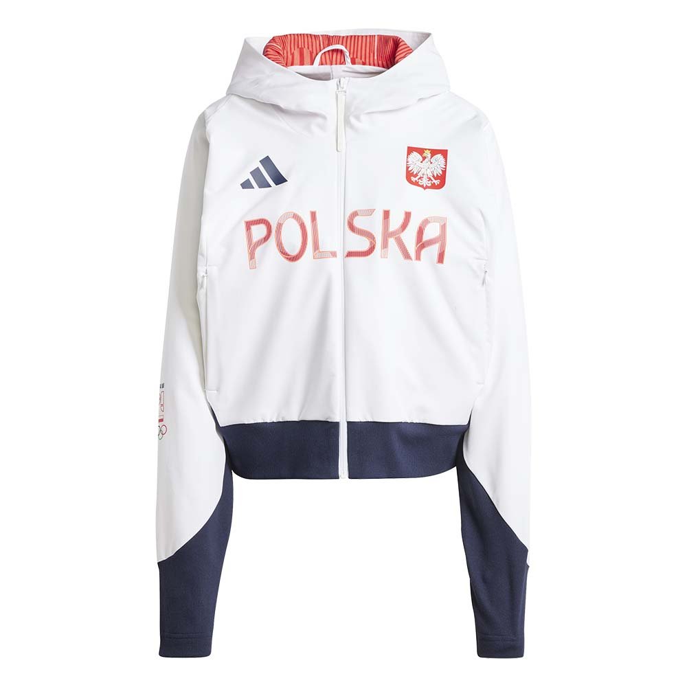 ☆hnp☆ adidas Poland ZNE Podium Full-Zip sweatshirt, White [JF6671