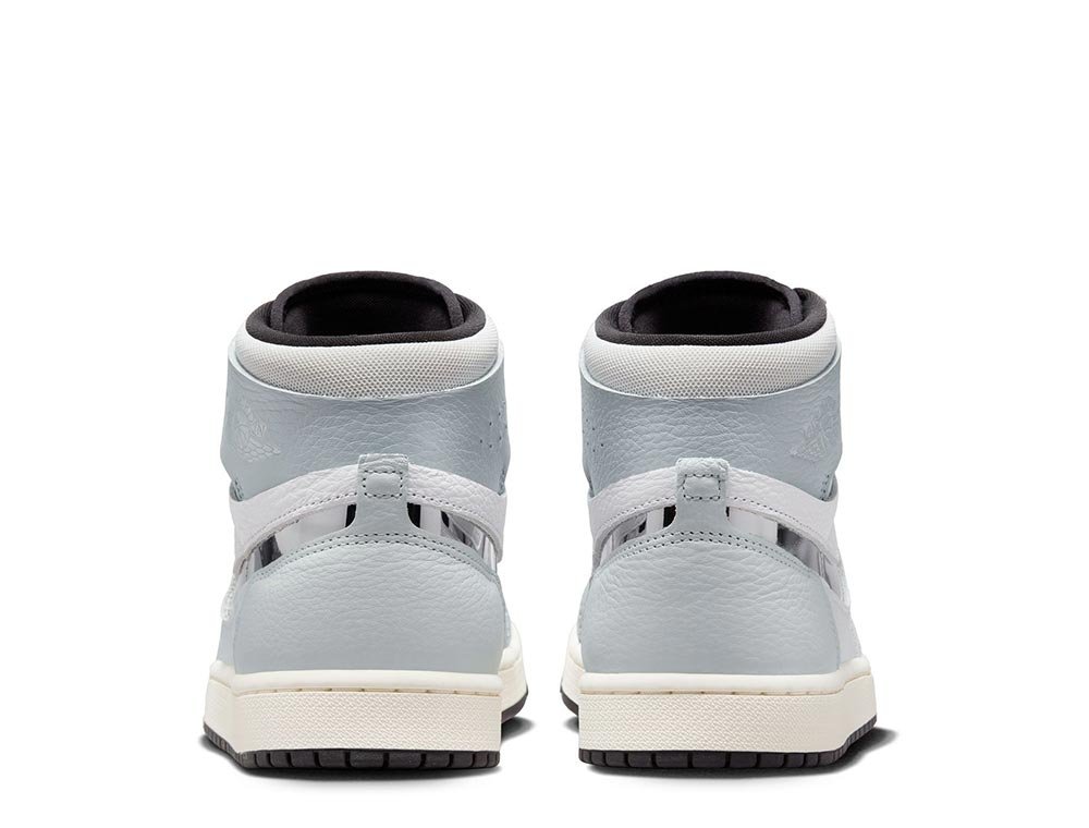 Buty Air Jordan 1 High Zoom CMFT 2 Chrome Swoosh Szare