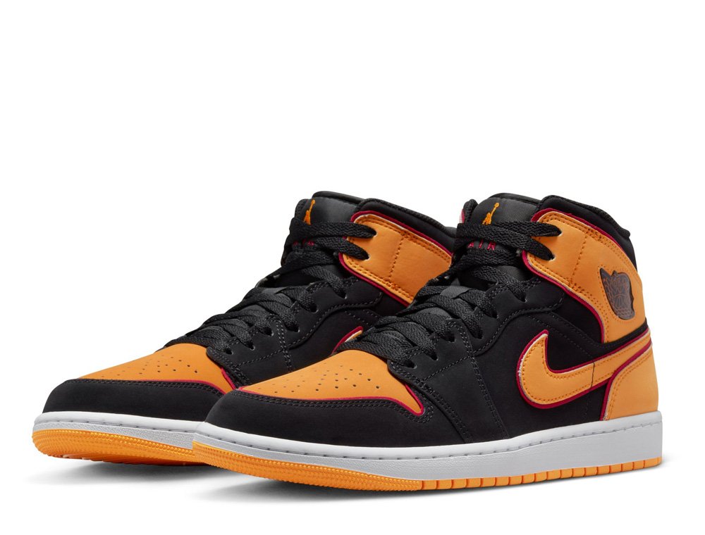 【最終価格】 Nike AJ 1 Mid Team Orange Black Jordan 1 Mid Team Orange Black Men's - 852542-800 - US