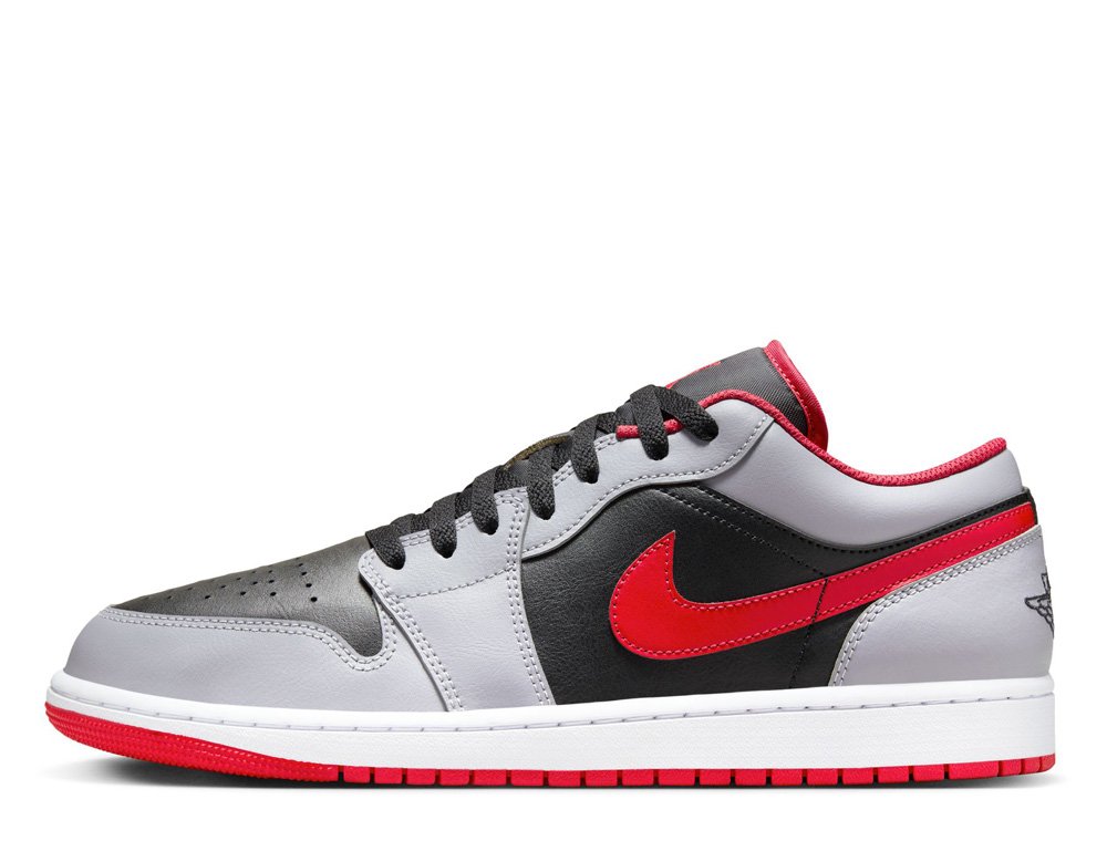 Air Jordan 1 Low Black/Cement Grey/White/Fire Red shoes