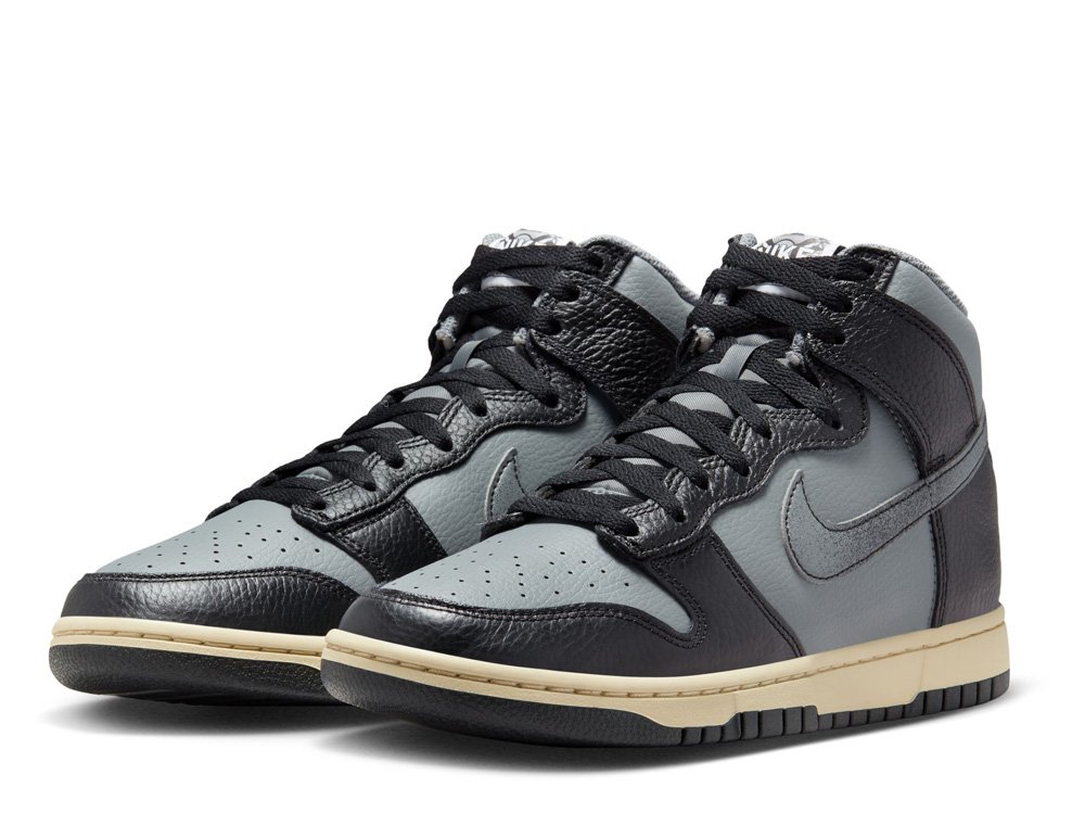 ★人気★【NIKE】★NIKE DUNK HI SMOKE GREY/BLACK★24-30cm★ Nike Dunk High Retro Premium Shoes Gray [DV7216-001