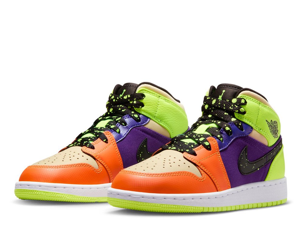 Air Jordan 1 Mid SE 'Volt/Vivid Orange' Multicolor [FD8795