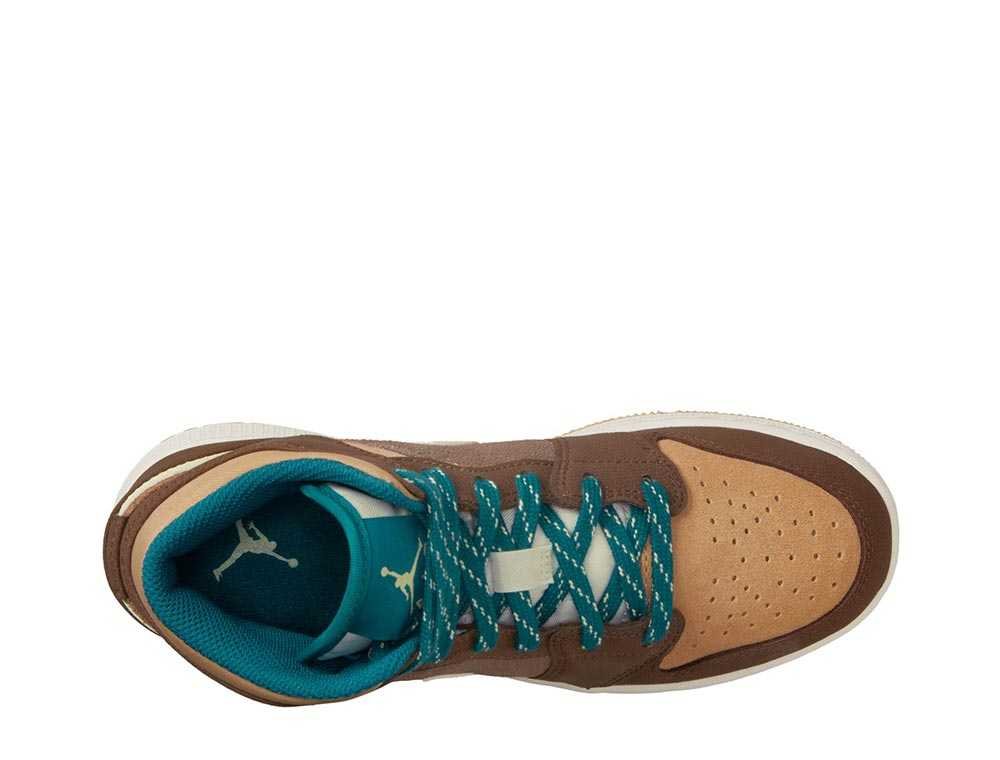 スニーカー Nike Air Jordan 1 Mid Cacao Wow DZ6335-200 Nike GS Air Jordan 1 Mid SE Cacao Wow Ale Brown DZ6335-200