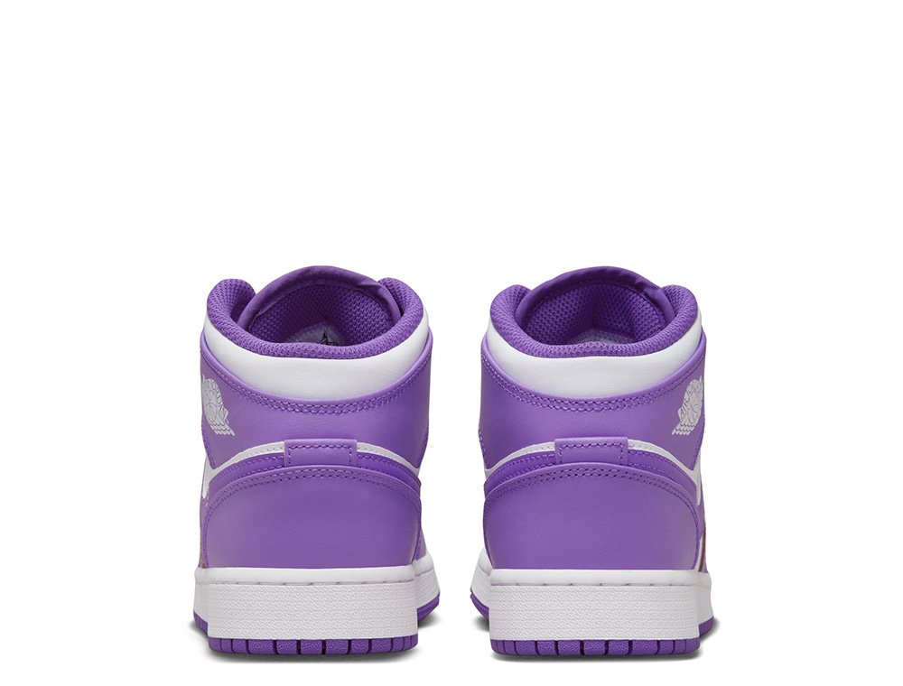 靴 Nike GS Air Jordan 1 Mid Violet. 24,5cm Amazon.com | Nike Air Jordan 1 Mid GS Purple Venom/White