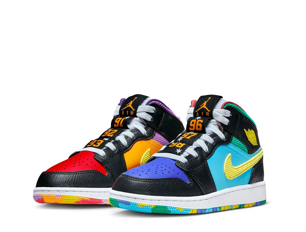 Buty Air Jordan 1 Mid Sneaker School (GS) Multikolor [FD1317