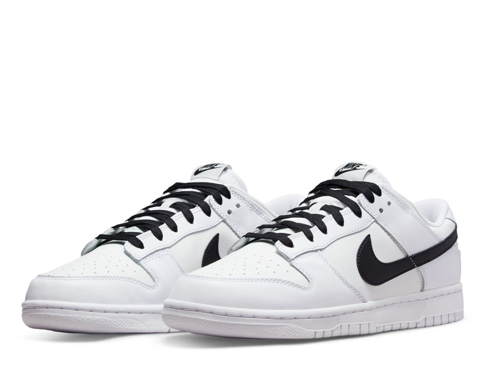nike dunk low black white retail