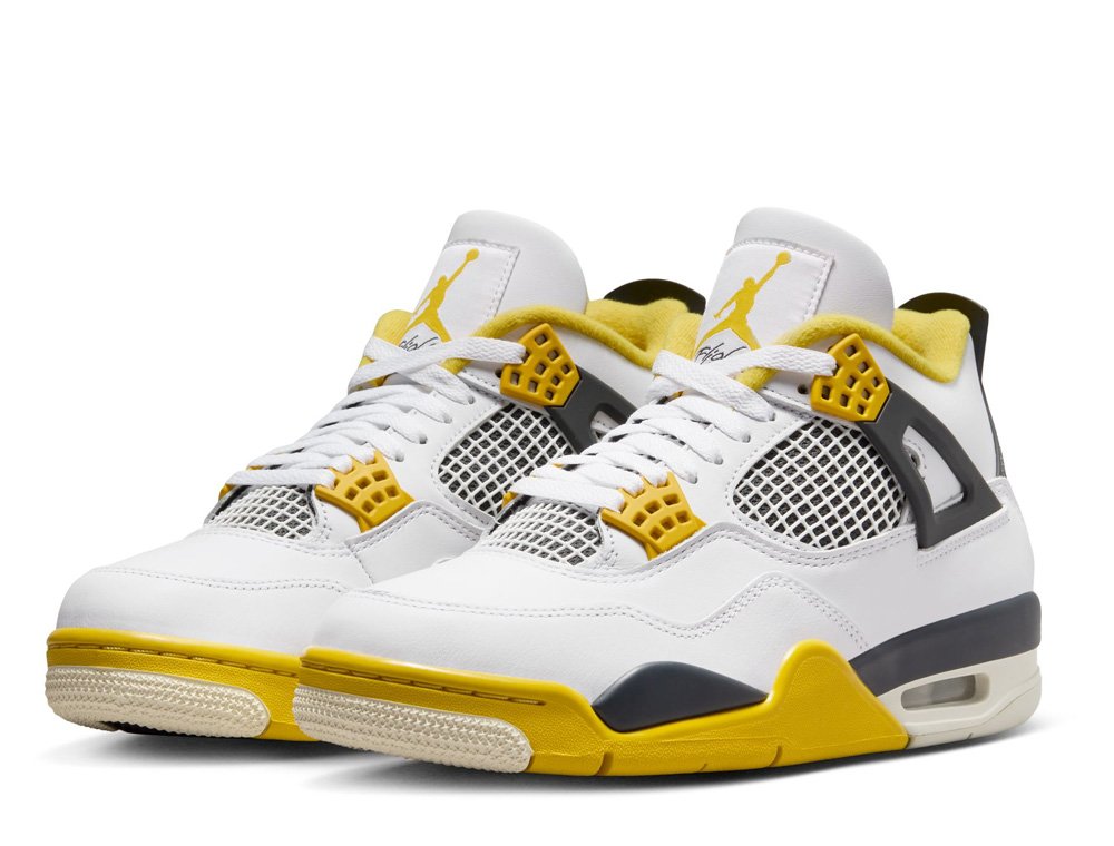 AQ9129-101★(W) ジョーダン4レトロ★Vivid Sulfur Buty Air Jordan 4 Retro Białe [AQ9129-101] - skstore.eu