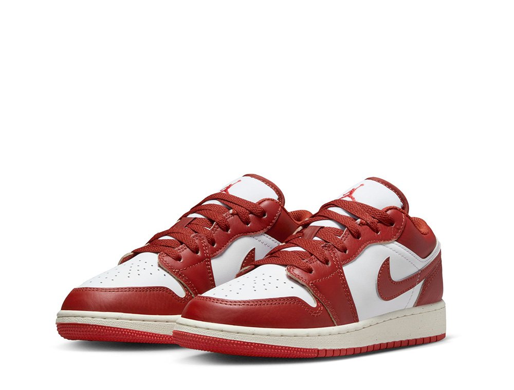 【NIKE】AIR JORDAN 1 LOW GYM RED Buty damskie Air Jordan 1 Low White/ Gym Red-Black-Sail