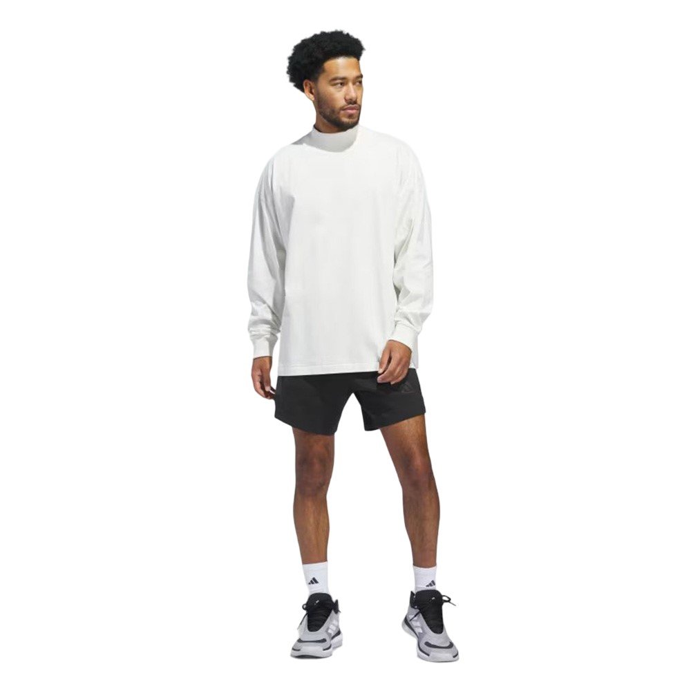 ★★Adairs★★ Basketball Long Sleeve Tee Cloud White JE3766 Adidas Basketball Long-Sleeve T-Shirt Cloud White, Black
