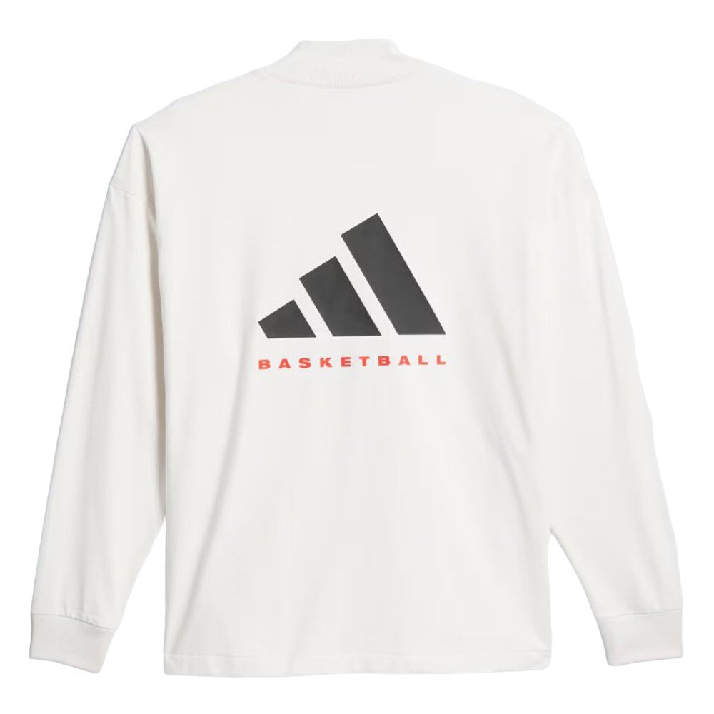 ★★Adairs★★ Basketball Long Sleeve Tee Cloud White JE3766 Adidas Basketball Long-Sleeve T-Shirt Cloud White, Black