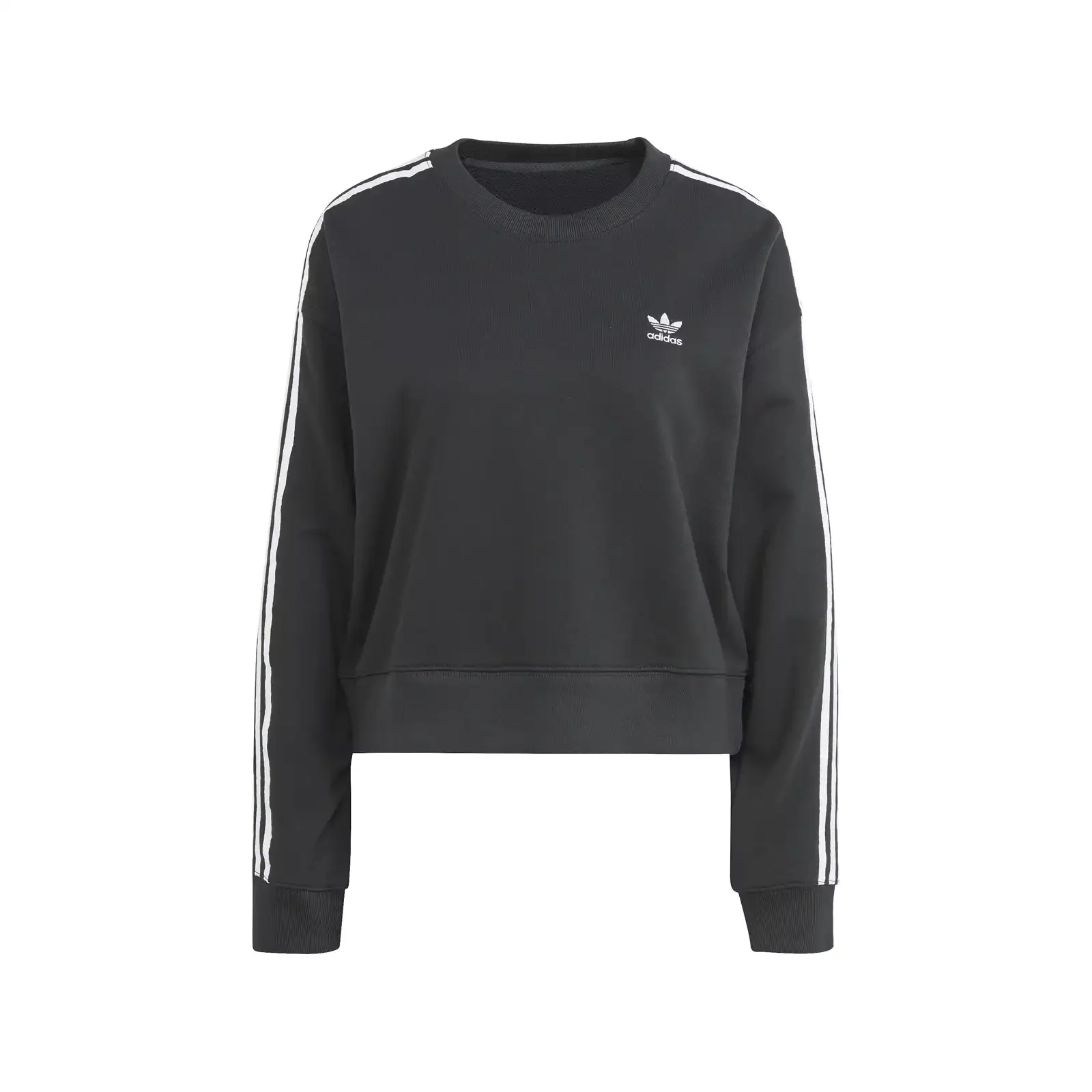adidas 3-Stripes Crew Sweatshirt Black
