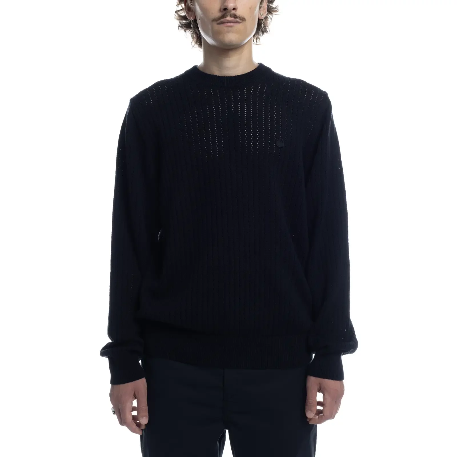 【送料&関税込】Carhartt Black Cotton Calen Sweater Fleeces and sweaters Carhartt WIP Calen Sweater 'Black